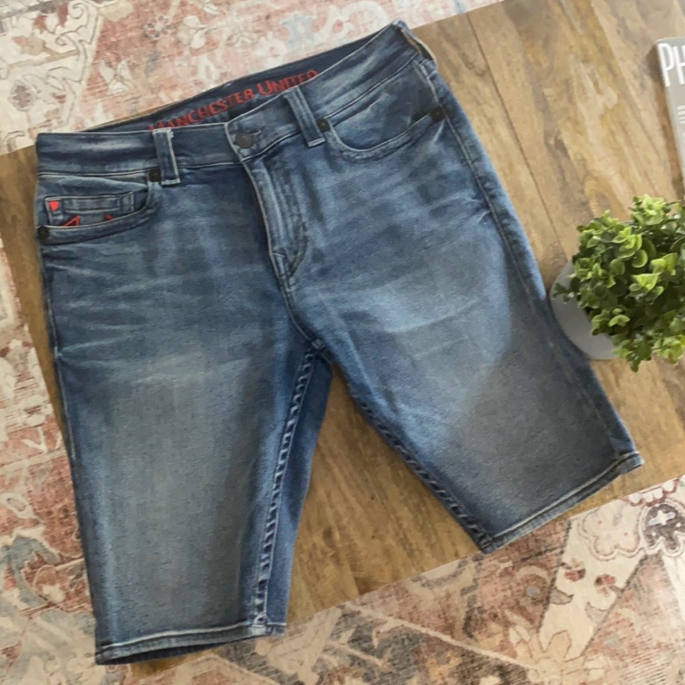 Men’s Manchester United True Religion Jean Shorts